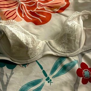 Adore Me-Adorable white lace bra